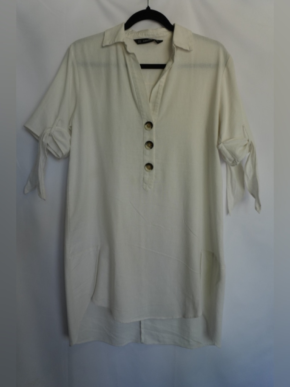 Zara Basic White Lightweight Top